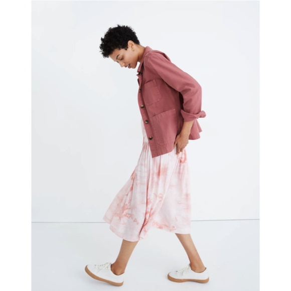 Madewell Jacket Garment-Dyed Ashwood Chore Coat Utility Shacket Pink XS - Picture 2 of 16